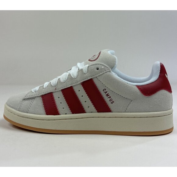 Adidas Originals Campus 00s Womens 8 Crystal White Red Shoes Sneakers Low JQ7783 - Picture 6 of 10